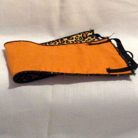 Face Mask Animal Print Brown and Orange - Picture 3 of 4